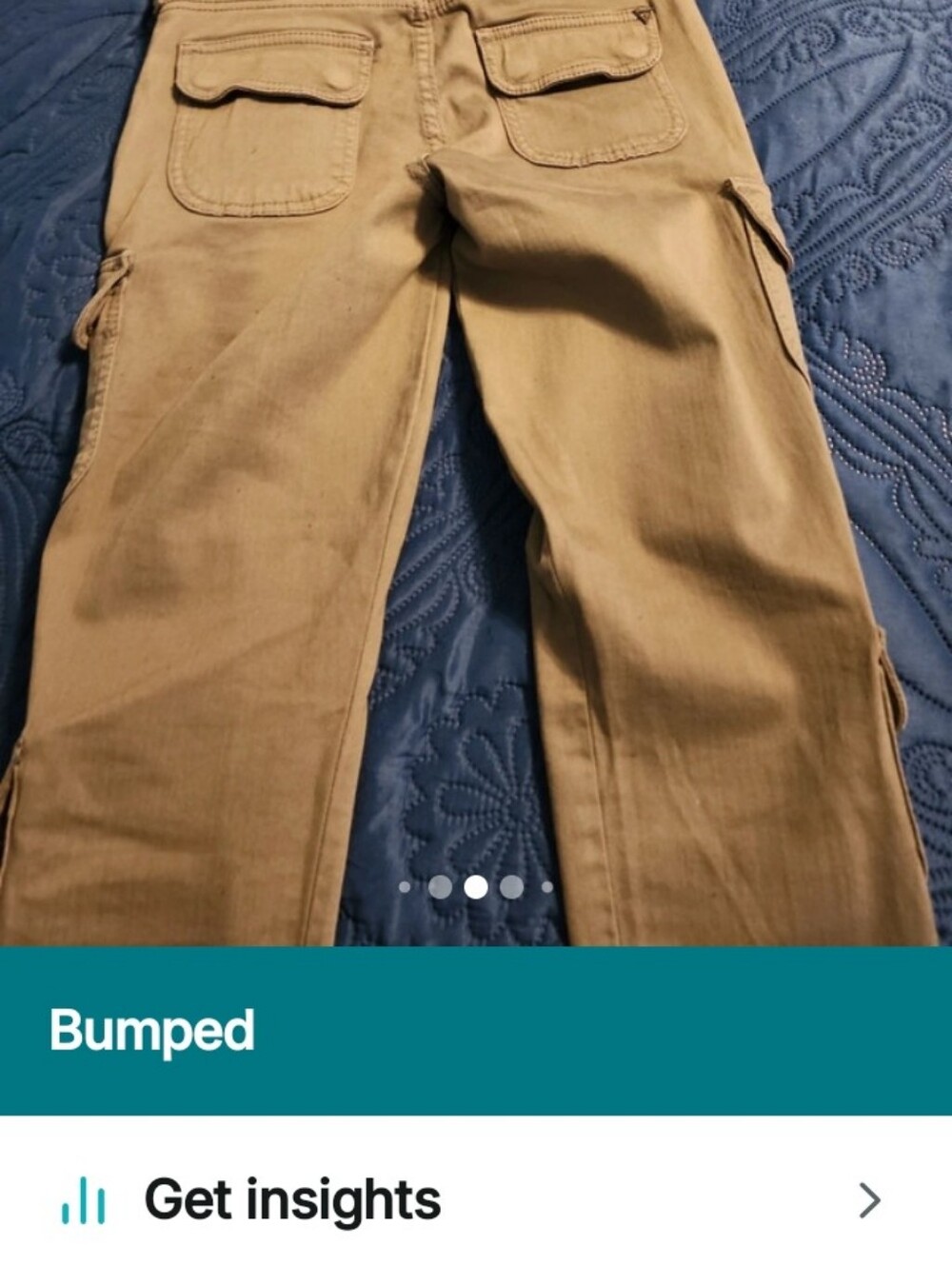 GUESS Woman's Beige/Tan Cargo Pants with Flap Pockets